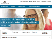 Tablet Screenshot of kammarkollegiet.se